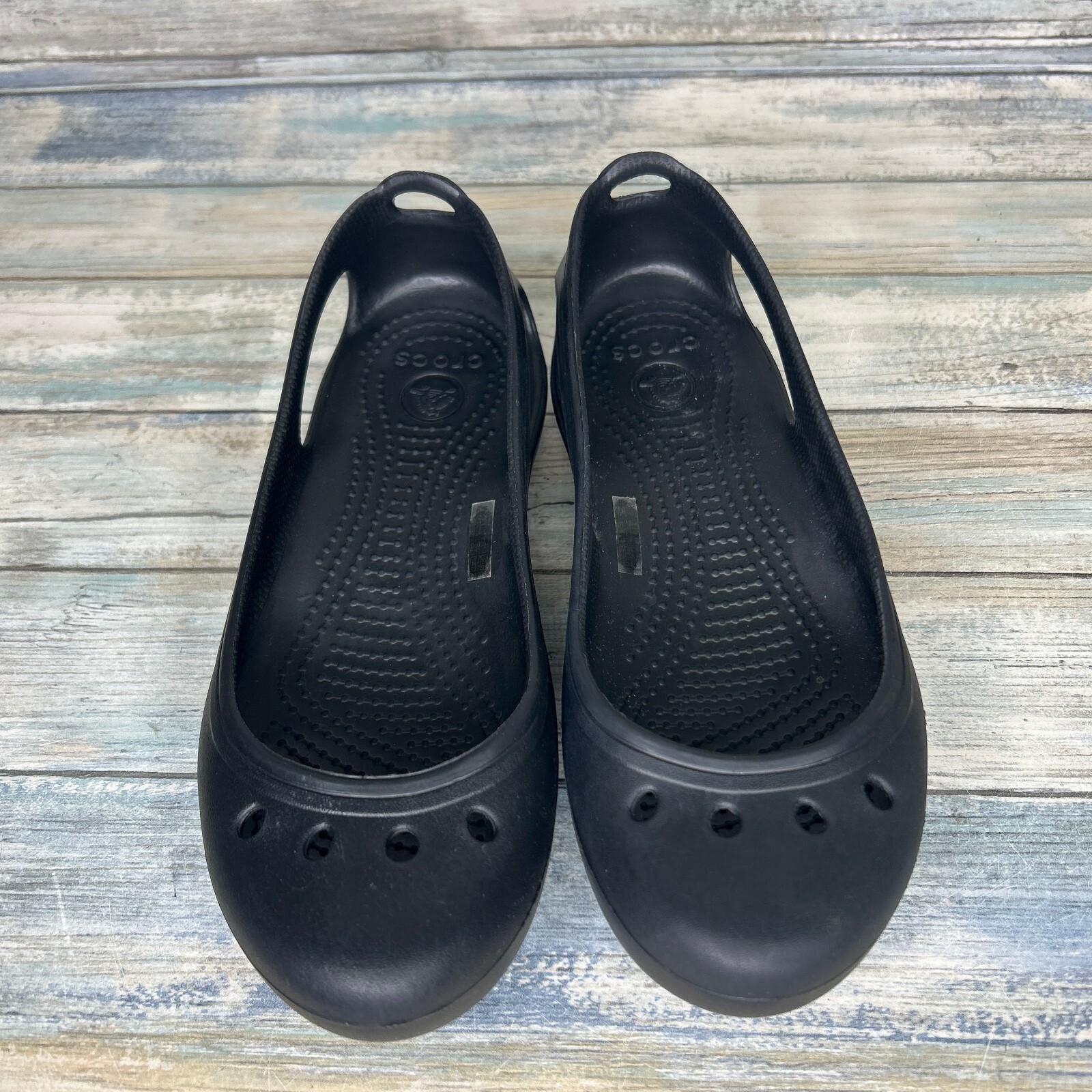 Crocs Ballet Flat Size 6 Womens Kadee Slingback Shoes Black eBay