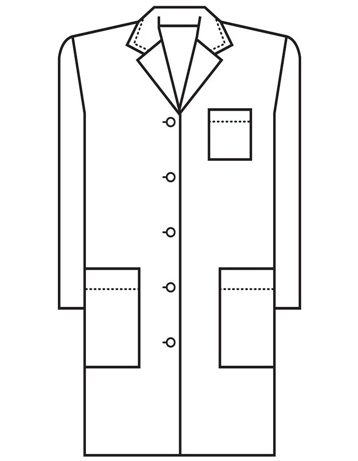 META SIZE 6 Ladies 37" iPad Pocket Lab Coat 1964, XS - Image 4 of 4