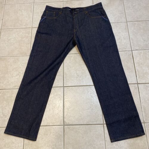 Rocawear Mens Classic Fit Darkwash Jeans W44 L36 90s Y2K Hip Hop Rave NWT. A25