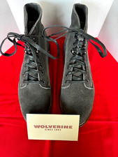 Wolverine 1000 Mile Boots 7D Gray Suede New Unused Made in USA Authentic Lace Up