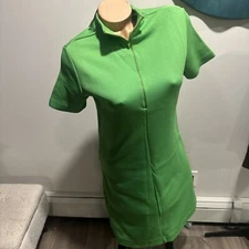 Union Made ILGWU Vintage 1950s 60s Green Sheath Cocktail Dress Sears Lime Bright