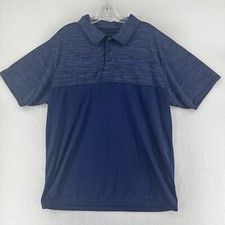 Augusta Sportswear Men's Polo Shirt Size Large Blue Moisture Management
