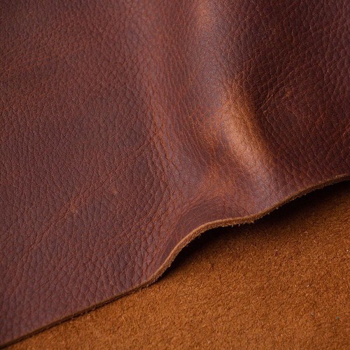 Cuero de vaca natural vintage marrón real cuero de vaca curtido suave para manualidades hágalo usted mismo - Imagen 5 de 25