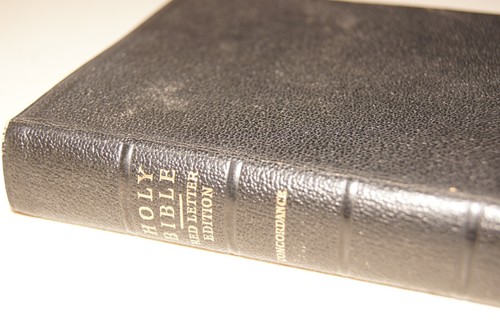 Cambridge Cameo Holy Bible KJV RLE Red Letter Ed Morocco Leather Lined 77XRL VTG - Picture 2 of 23