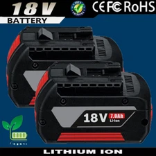 2 pack 7000mAh Lithium-Ion For Bosch BAT618 BAT609 BAT612 18Volt Battery BAT620
