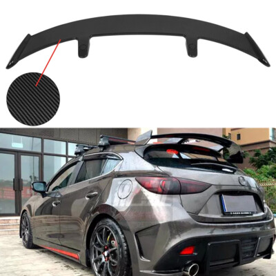 51'' Carbon Style ABS Trunk Roof Spoiler Wing Lip  For Mazda Speed 3 Hatchback