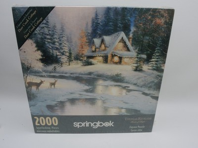 Springbok ~ Thomas Kinkade ''Deer Creek Cottage'' 2000 Piece Puzzle *NEW/SEALED*