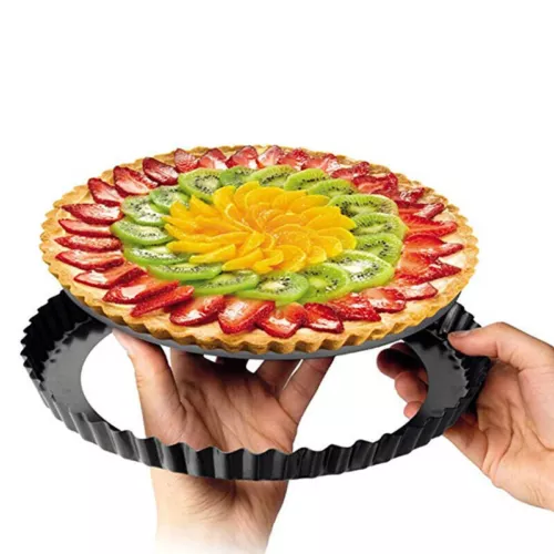 Quicheform 28cm Tarteform mit Hebeboden Antihaftbeschichtete Obstkuchenform DE - Bild 10 von 12