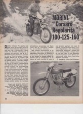 advertising Pubblicità-TEST MOTO MORINI CORSARO REGOLARITA 100-125-160  1969
