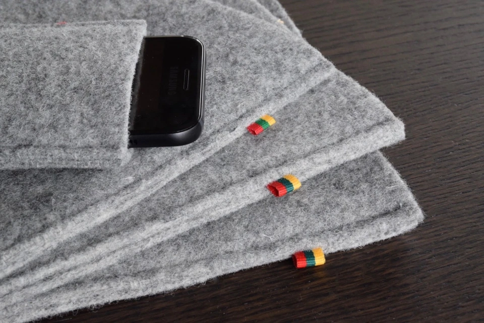 ¡Funda HECHA A MANO para TODOS los teléfonos Samsung Galaxy! funda fieltro funda funda funda bolsa Foto 3 de 4