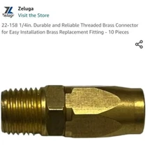 Zeluga ZL158 10 Pc 1/4" Brass Replacement Fittings