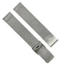 18mm Silver Color Timeless Milanese Mesh Stainless Steel Watch Band
