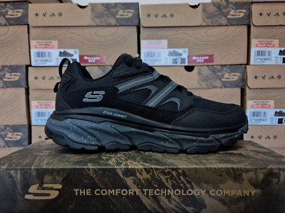 SKECHERS HERRENSCHUHE SCHWARZ JOURNEY MEMORY FOAM TRAIL GRIP SPORTSCHUH ENTSPANNT UK 8