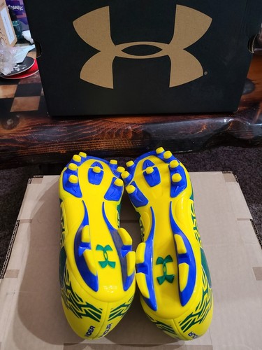 Crampons de football jaune/vert Under Armour homme CF Force 2.0 FG 1264202-709 9 NEUF - Photo 6/9
