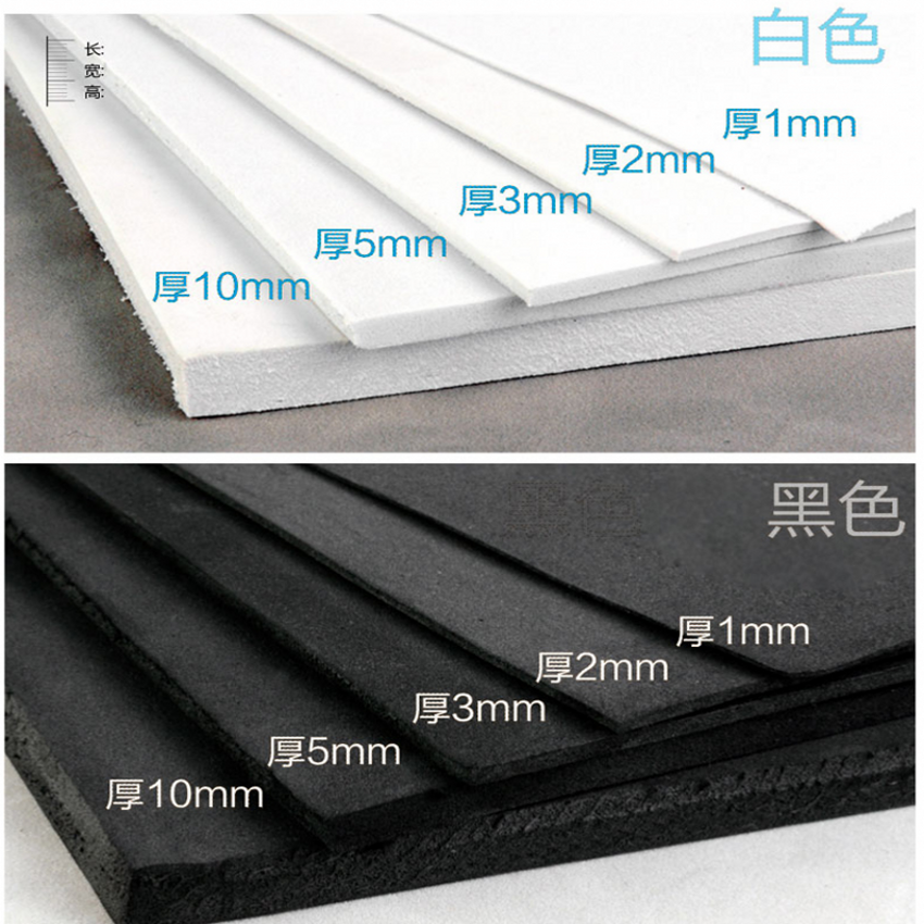 3 Moosgummi-Großplatten Schwarz – 31x40cm, 1mm Dick, Für Basteln & Dämmung