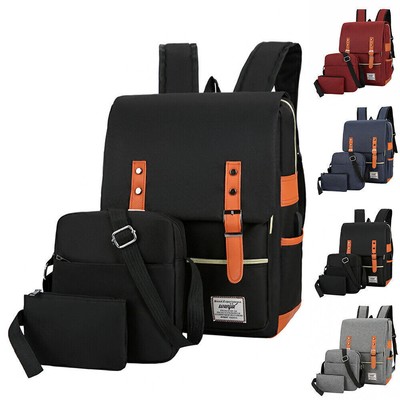 Women Men School Rucksack Large Backpack Travel Shoulder Laptop Bag w/ USB Port
