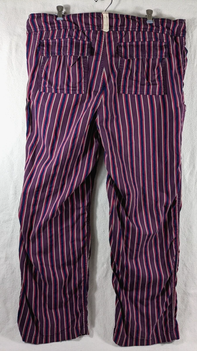 Abercrombie & Fitch Stripe Drawstring Moose Pants Sleep Lounge Crazy Golf  Mens L