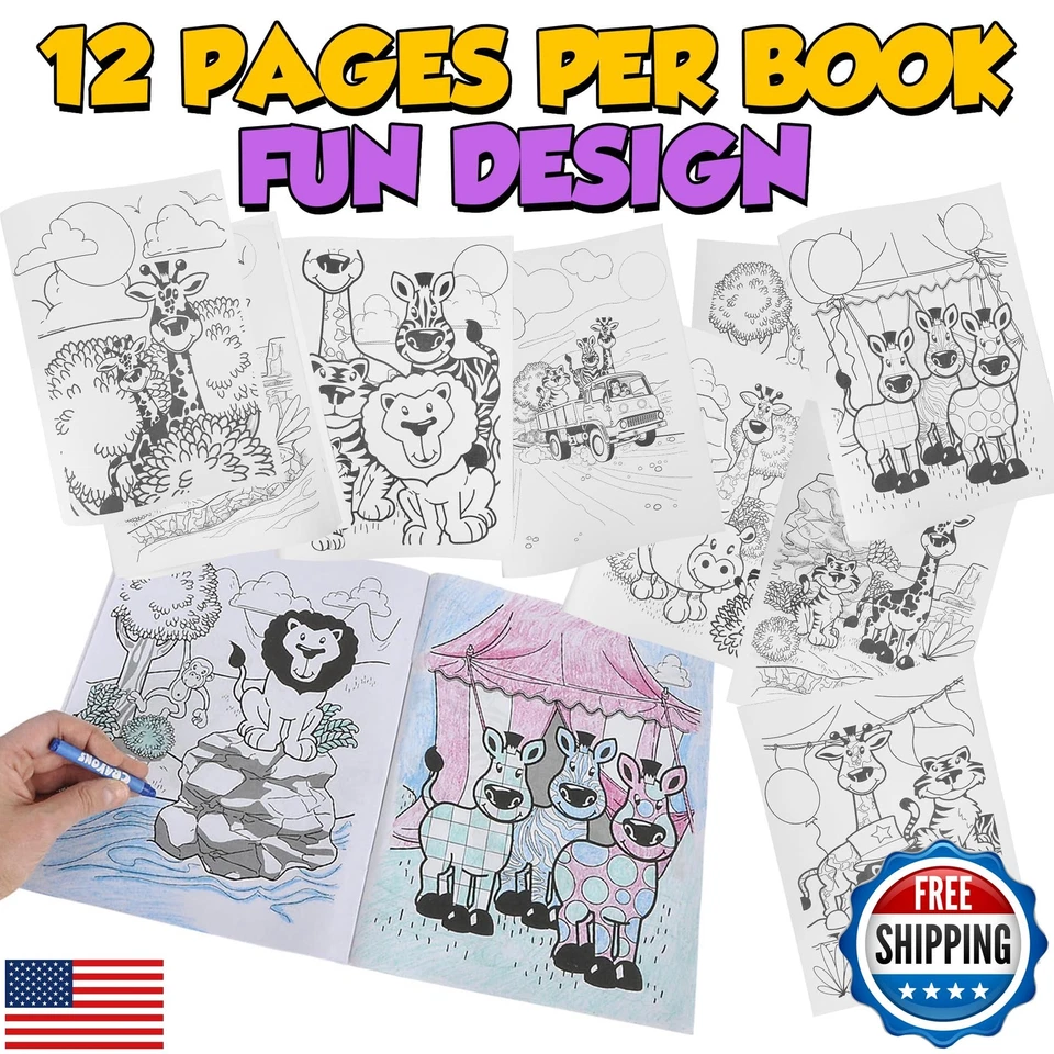 Libros para colorear animales de zoológico 18 piezas a granel para niños - 9"x11" regalos de fiesta de animales con Foto 4 de 4