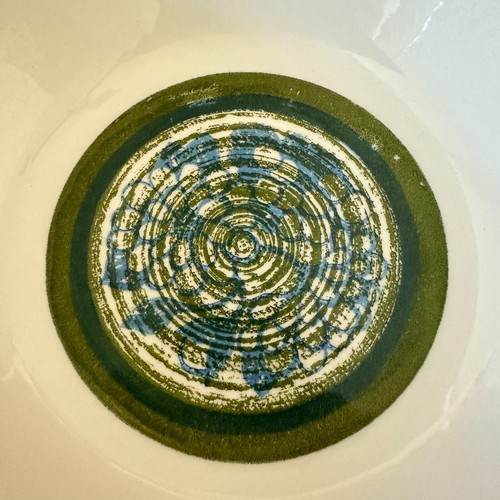 Royal China USA 6.25" Cereal Bowl MCM 1960s Blue/Green Center Ironstone - Picture 4 of 9