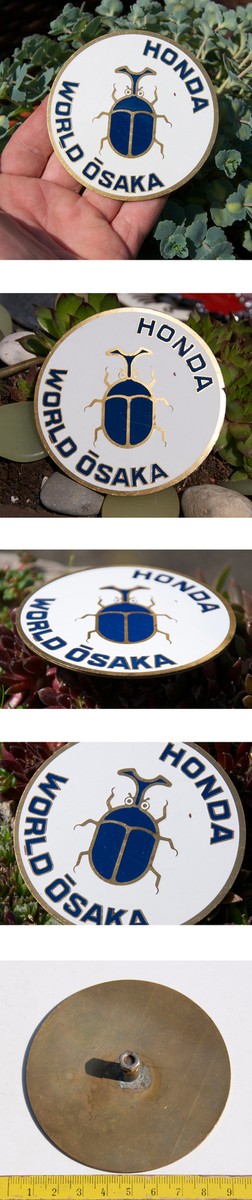 HONDA History Collection F-1ワールドスタンプ VINTAGE AUTOMOBILE CAR CLUB BADGE # HONDA WORLD OSAKA JAPAN