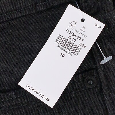 Jean Garçon Old Navy – Taille 10 – Noir – Droit – Neuf Avec étiquettes