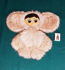 1981 USSR Russia Soviet Characters DEER Fur Toy CHEBURASHKA Large Size