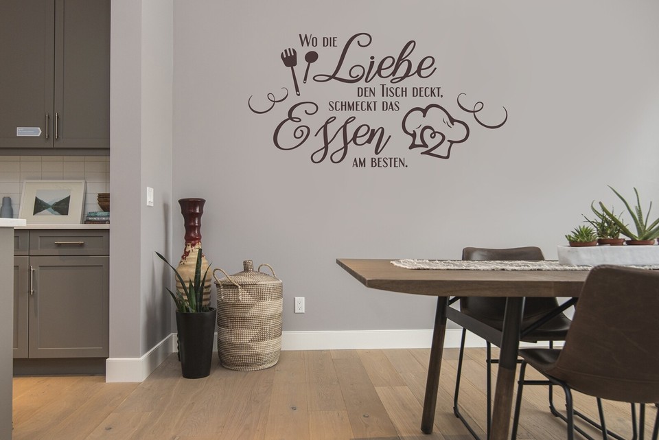 Wandtattoo „Wo Die Liebe Den Tisch Deckt“ – 90 X 28 Cm, In 40 Farben
