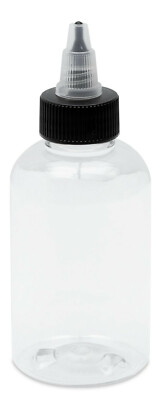 cLeAr SquEEze Dispenser 4 oz NOZZLE BOTTLE easy pour twist cap liquids paint dye