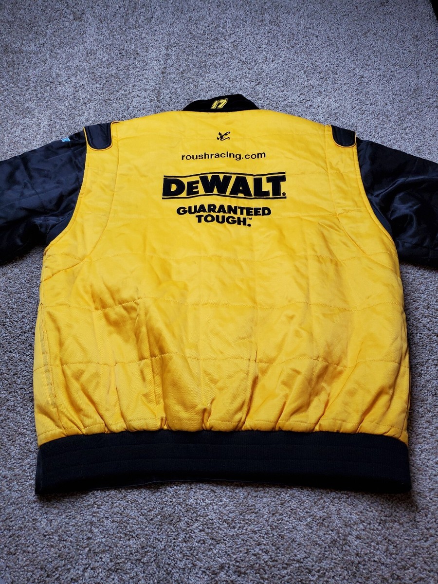 Vintage Nascar DeWALT Kurtka wyścigowa Duża męska żółta mat
