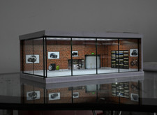 Diorama 1/43/64 Garage Modell LED Lichit Auto Showroom Szene parkhaus Vitrine DE