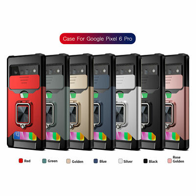 For Google Pixel 5A / 6 / 6 Pro Case Camera Protective Magnet Ring Stand Cover
