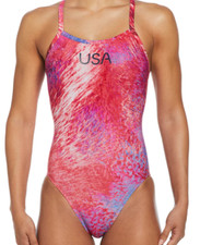 NIKE SWIM ' OLYMPIC COLLECTION ' WOMENS ' RACERBACK ONE PIECE SWIMSUIT '