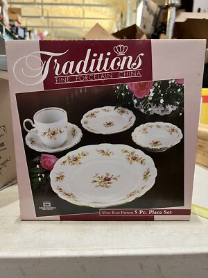Johann Haviland Moss Rose 5pc Place Setting Traditions Fine China