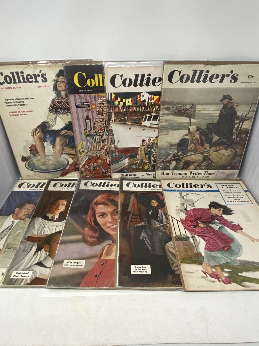 Collier's Magazine Lot of 9 (1947-1953) Great Advertisements