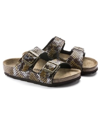 サンダル BIRKENSTOCK Arizona bs microfiber sandals NEW Birkenstock Arizona Microfiber Sandal Python Brown 38