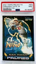 2021 Topps Project 70 Fernando Tatis Jr. Jeff Staple Rainbow Foil #/70 PSA 9 🔥
