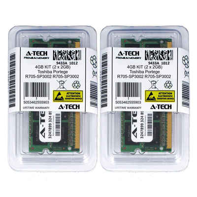 4GB KIT 2 x 2GB Toshiba Portege R705-SP3002 R705-SP3002L PC3-8500