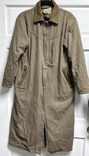 VTG Cabela's Chore Canvas Long Duster Trench Barn Ranch Women's Lined Coat S
