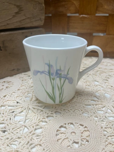 Vintage Corning Ware Corelle Shadow Iris Floral Coffee Tea Cup Mug set of 9