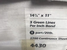 Computer continuous paper 14 7/8 x 11. 2700 Continuous Sheet Surplus