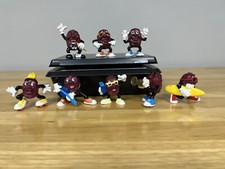 1987 1988 APPLAUSE CALRAB THE CALIFORNIA RAISINS FIGURE TOYS - BIG 2" LOT OF 8