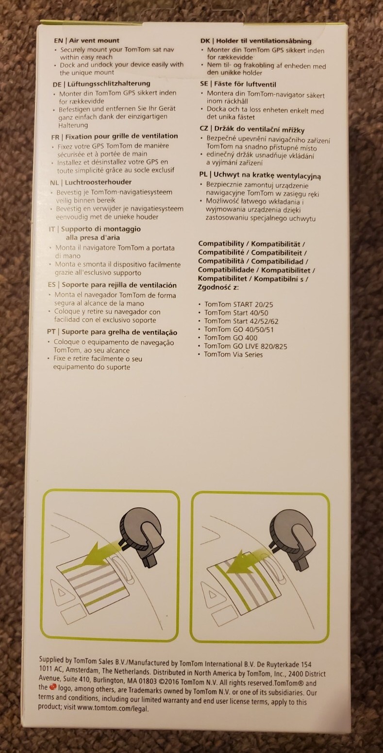 TomTom Sat Nav Universal Air Vent Mount for selected TomTom 5" and 6" Models for sale online eBay