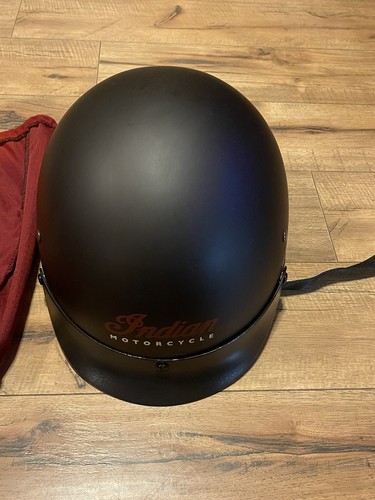 Indian Motorcycle BB-02 DOT Certified Black Adult Safety Helmet XL with Bag - Picture 2 of 12