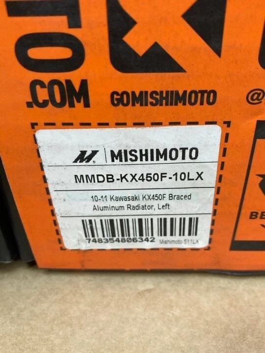 Radiador de aluminio para moto de cross Mishimoto MMDB-KX450F-10LX Kawasaki KX450F Foto 3 de 3