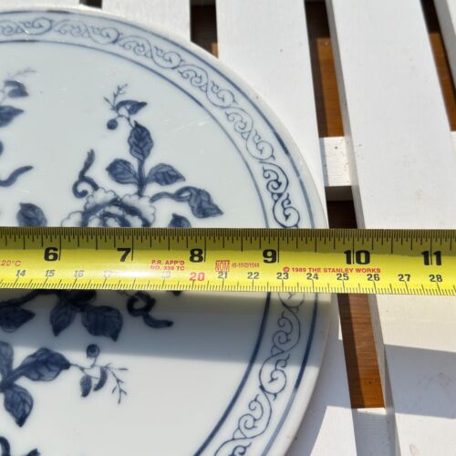 VINTAGE BLUE & WHITE FLORAL CERAMIC CAKE STAND PLATE 24.5 CM - Picture 3 of 4