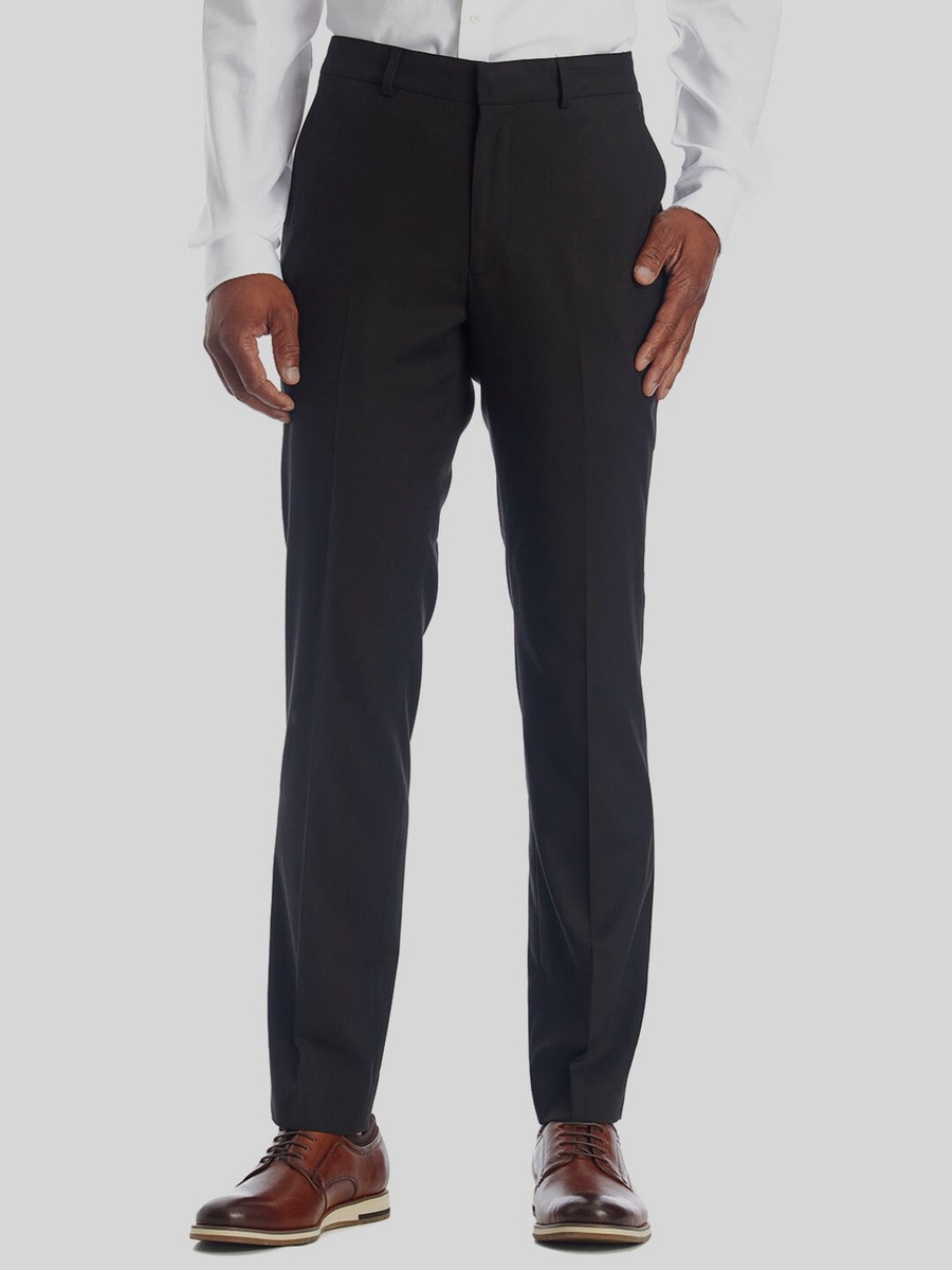 $135 Kenneth Cole Men's Black Techni-Cole Slim Fit Stretch Dress Pants Size  32W | eBay