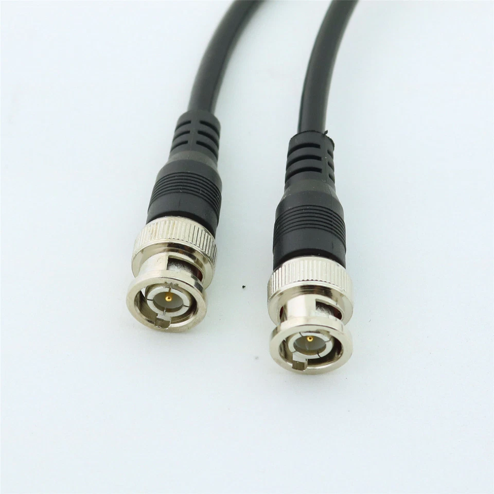 1pcs BNC Male to BNC Male Plug 75ohm Coaxial Cable for CCTV Cameras 1.5ft Black - Image 2 of 4