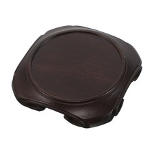 Chinese Wooden Base  Round Display Stand Craft for Vase Plant Statue Stone 