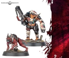 Warhammer 40k Chaos Space Marines Huron Blackheart. Tarellian Bounty + Dog BNOS
