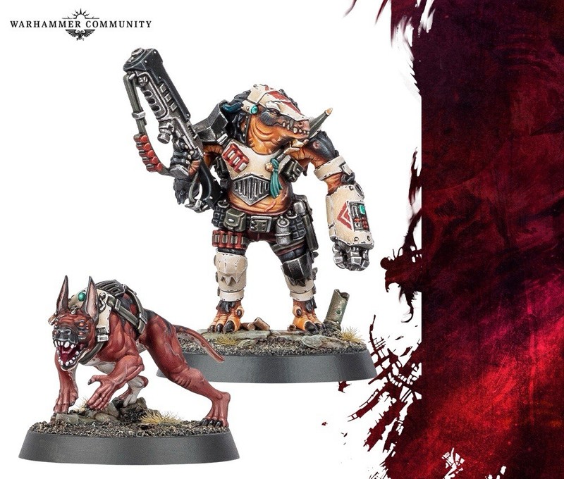 Warhammer 40k Chaos Space Marines Huron Blackheart. Tarellian Bounty + Dog BNOS